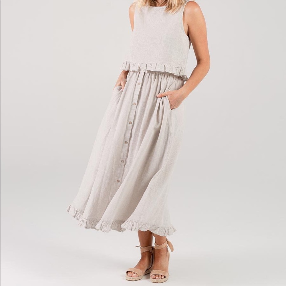 NWT Rylee + Cru Oceanside linen skirt